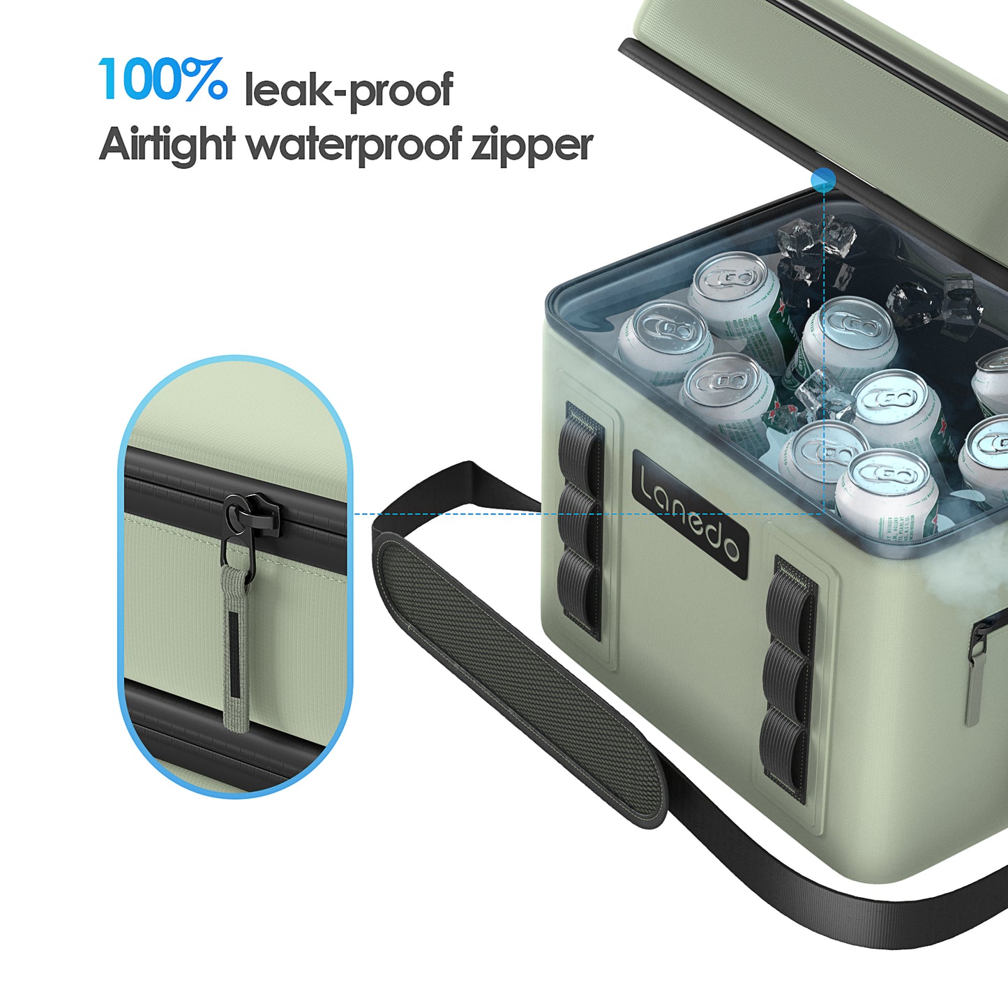 LANEDO Cooler Bag - Keep Your Food and Drinks Cold for 24 Hours, Perfect for Outdoor Activities and Picnics in The USA